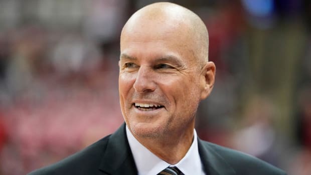 Jay Bilas of ESPN before a game in 2021